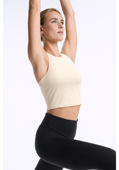 Fashion Friends Crop Fit Bisiklet Yaka Atlet Bayan Atlet 26y0713k1 Bej