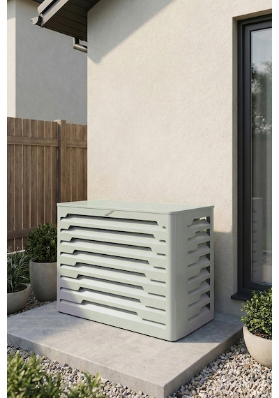 Klima Motoru/dış Ünite Gizleme/koruma Kafesi Xl 120x62x150 H Radius Gri