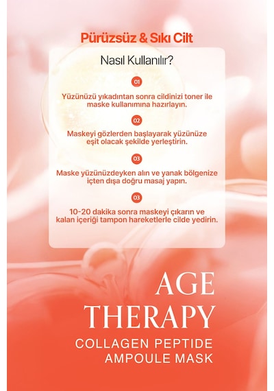 Elensılıa Kolajen ve Peptit Kompleksi Kağıt Maske Elensilia Collagen Peptide Ampoule Mask