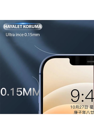 Ally iPhone Uyumlu 15 Pro Hidrojel Hayalet Yan Alt Üst Kaplama Koruyucu Film- 5775