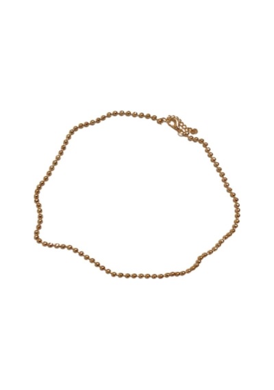Top Zincir Kolye Gold Beyaz