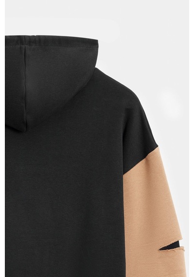 Shooter Sportwear Shooter Erkek Oversize Kapüşonlu Baskılı Kanguru Cepli Sweatshirt Siyah - Bej Shooter Sportwear Shooter Erkek Oversize Kapüşonlu Baskılı Kanguru Cepli Sweatshirt Siyah - Bej
