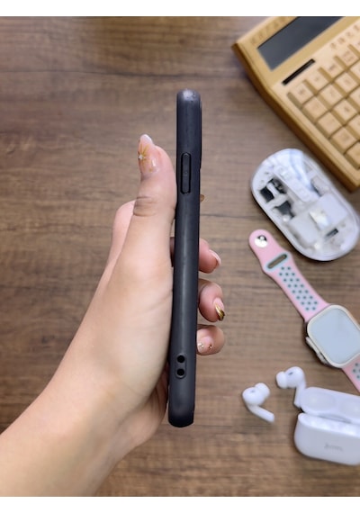 Apple iPhone X Uyumlu Premium Deri Dokulu Darbelere Karşı Dayanıklı Nazal Silikon Kılıf Siyah