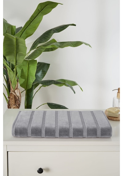 Özdilek Sadem Organik Stripe Banyo Paspası 60x100 Cm Gri