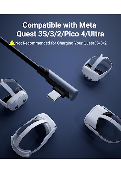 Bağlantı Kablosu 26 Ft Sinyal Güçlendiricili Meta/oculus Quest 3, Quest2/pro/pico4 Aksesuarları Standart