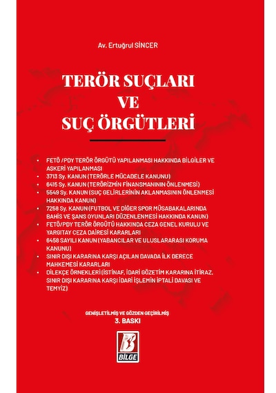 Terör Suçları Ve Suç Örgütleri Ocak 2025 Ertuğrul Sincer