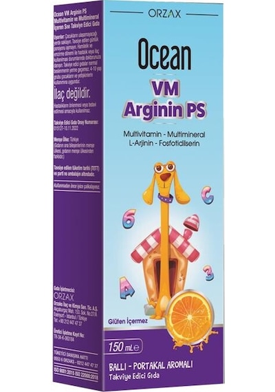 Ocean Vm Arginin Ps Ballı Portakal Takviye Edici Gıda 150 ML