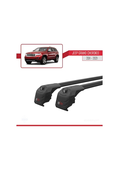 Jeep Grand Cherokee Wk2 2011-2021 Arası İle Uyumlu Ace-2 Ara Atkı Tavan Barı Siyah