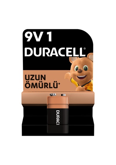Duracell Alkalin 9v Pil, 6lr61 / Mn1604 , 1'li Paket - 3 Adet Tarı Beyaz