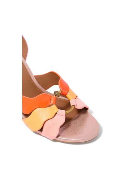Kurt Geiger Sun Wave %100 Deri Lüks Tasarın Kadın Sandalet Pembe