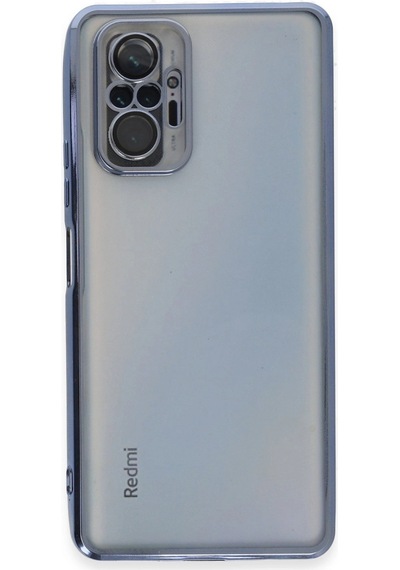 Xiaomi Redmi Note 10 Pro Kılıf Razer Lensli Silikon - Açık Mavi Çr