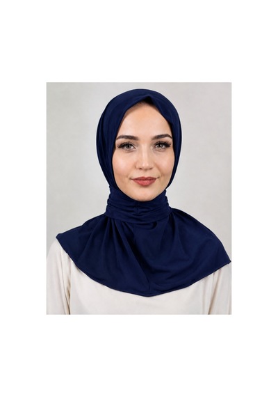 Unika Boutique Çıtçıtlı Bağlamalı Tesettür Pratik Şal Deniz Havuz Için Uygundur Lacivert