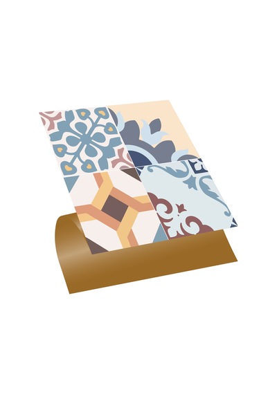 Tink KENDİNDEN YAPIŞKANLI MODERN 4'LÜ DESENLİ PVC KARO 30X30 CM