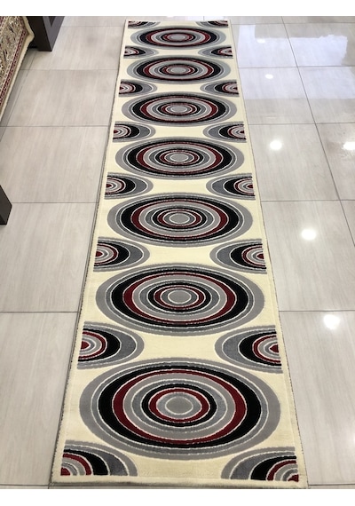 Saray Halı Vizyon 11169 Ws 80X300 Gri Kırmızı Yolluk 3 Metre ! Saray Halı Vizyon 11169 Ws 80X300 Gri Kırmızı Yolluk 3 Metre !