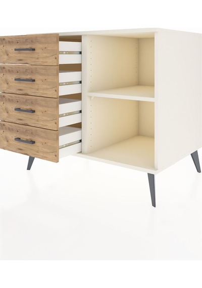 Kronos Şifonyer Tek Raflı 4 Çekmeceli 88x59x80 Aytaşı-aytaşı/çam Aytaşı/çam