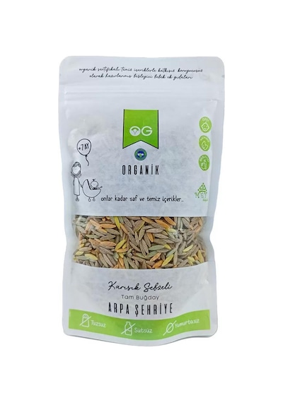 Organik Karışık Sebzeli Tam Buğday Arpa Şehriye +7 250gr