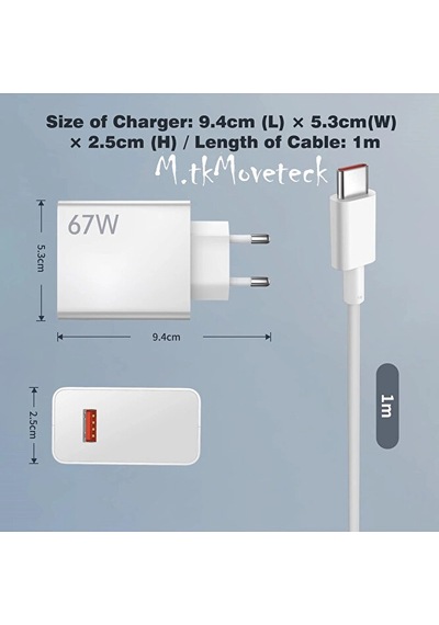 Redmi 13c 67 Wolt Turbo Hızlı Şarj Aleti Cihazı Kablo Adaptör 2'li Set Type-c To Usb