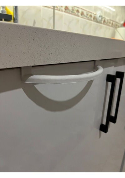 Mutfak Dolap İçi/dışı Havlu Askısı Plastik -514 Beyaz