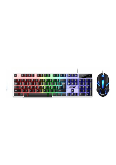 Snt Tf-230 Rgb Gaming Klavye Mouse Seti Oyuncular Için Işıklı Klavye & Mouse Set Türkçe A Diğer
