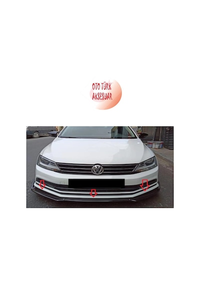 Vw Jetta 2010-2018 Lip 3 Parça Enjeksiyon Baskı Piano Black