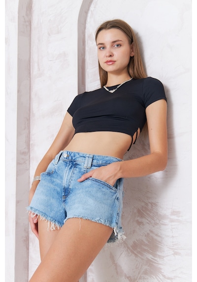 Kutaf Kadın Denim Şort 001