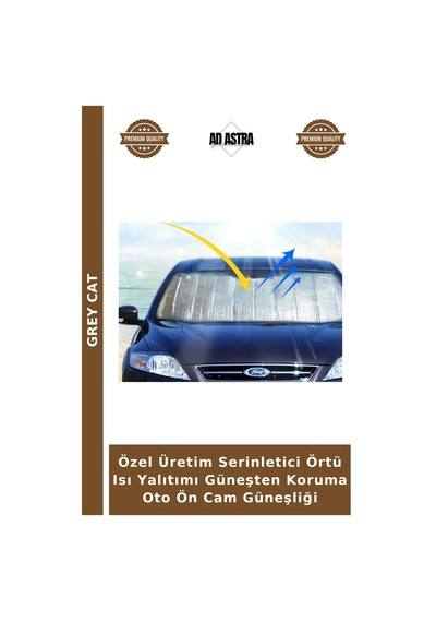 Özel Üretim Serinletici Örtü Isı Yalıtımı Güneşten Koruma Oto Ön Cam Güneşliği