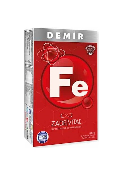 Zade Vital Demir Blister 30   Kapsül