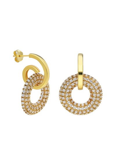 Shine Halka Küpe 717066 Gold Gümüş