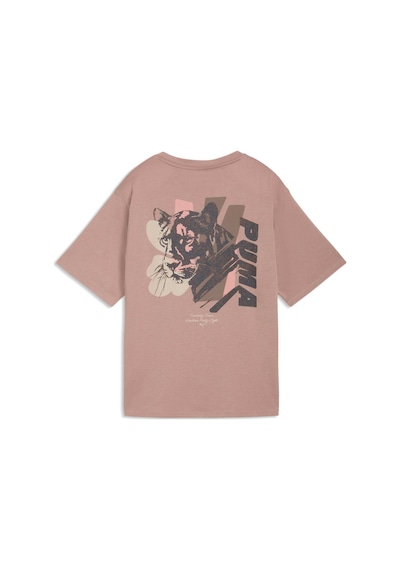 Puma Cat Graphıc Kadın Antrenman Tişörtü 528490 88 Bej