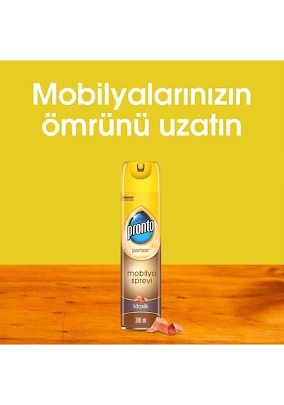 Pronto Klasik Ahşap Parlatıcı & Temizleyici Sprey 300 ML