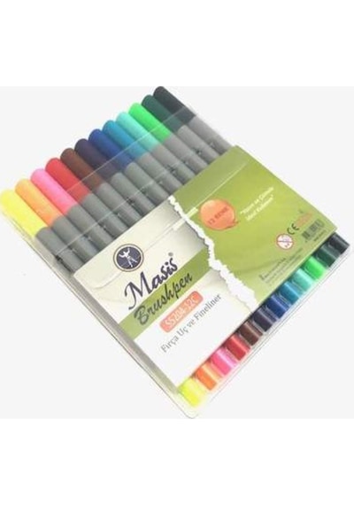 Brushpen Çift Taraflı Keçeli Kalem 12 Li