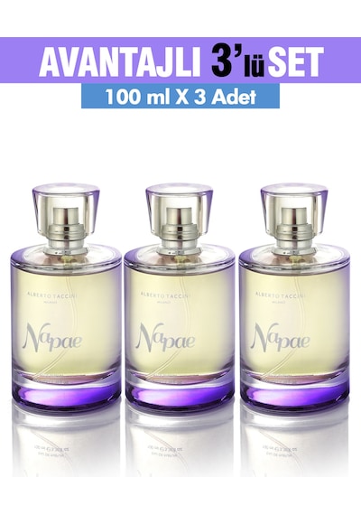 Alberto Taccini Napae Kadın Parfüm EDP 3 x 100 ML