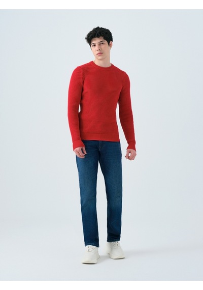 Regular Fit Erkek Kazak Kırmızı