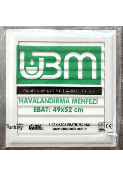Ubm 49x52 Banyo Wc Havalandırma Menfezi Yapışkanlı Cam Menfez Hediyeli
