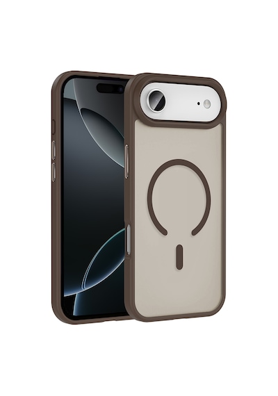 Apple Uyumlu iPhone 17 Air Kılıf M-safe Şarj Özellikli Mat Arka Yüzey Zore Sio Kapak Desert Titanyum