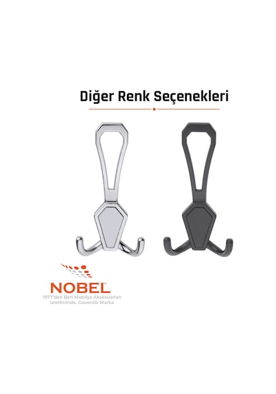 Vi Lla Portmanto Askısı, Metal Vestiyer Askısı, Matsiyah, Duvar Ve Dolap Askılığı 5'li Set Vidalı Matsi Yah