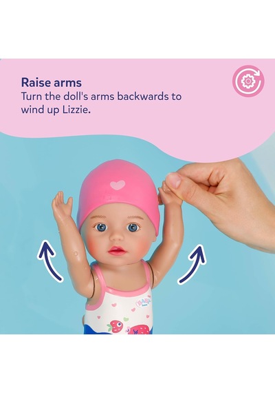 Zapf Creation Baby Born 30cm Yüzen Bebek Lizzie, Oyuncak Açık Bej