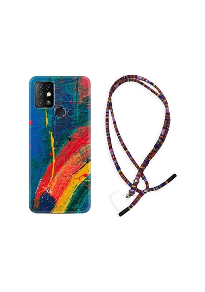 Infinix Hot 10 Kılıf Rasta Boyun Askılı Ressam Sulu Boya 1600