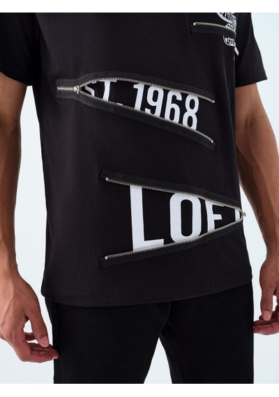 LOFT Loose Fit Erkek Tshirt K.kol Lf2038596 Q1.v1 Siyah