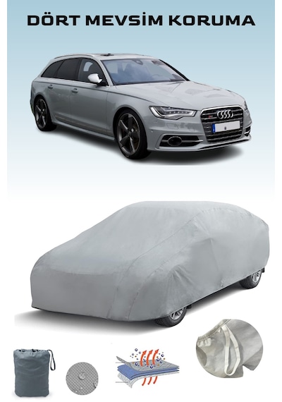 Audi S6 Avant Uyumlu Araba Brandası, Oto Branda, Araba Çadırı, Su-güneş Geçirmez Gri