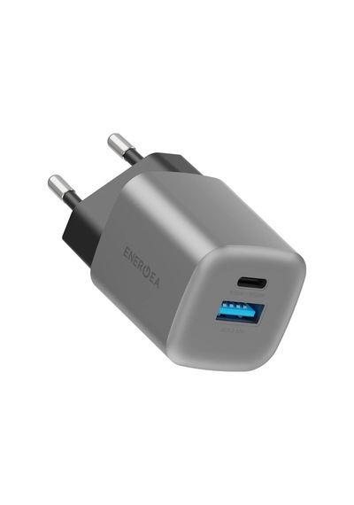 Ampcharge Gan35 35w Type-c Ve 30w Usb 3.0 Çıkışlı Hızlı Şarj Aleti - Koyu Gri