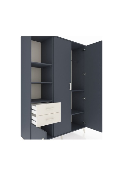Hyperion Dolap 5 Raflı 2 Çekmeceli Tek Askılı 132x44x195 Antrasit-antrasit/aytaşı Antrasıt/aytası - Antrasıt Hyperion Dolap 5 Raflı 2 Çekmeceli Tek Askılı 132x44x195 Antrasit-antrasit/aytaşı Antrasıt/aytası - Antrasıt