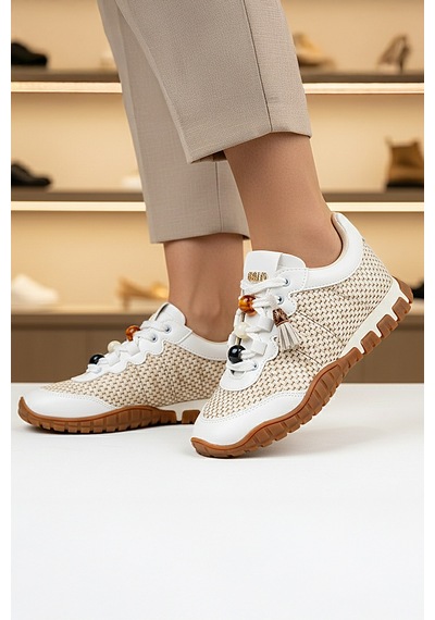 Tw Tonny White Tokyo - 193-1 Kadın Hasır Sneaker Süet Detaylı Boncuklu Calla Beyaz-siyah Taban Tw Tonny White Tokyo - 193-1 Kadın Hasır Sneaker Süet Detaylı Boncuklu Calla Beyaz-siyah Taban
