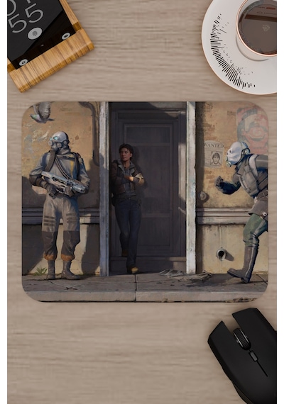 Half Life Kaymaz Dikişli Kauçuk Oyuncu Mousepad V4 - 22x18 Gaming Mouse Pad Fare Altlığı