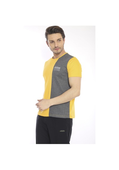 Escetic Erkek Spor, Abd Pike Interlok 1. Kalite Kumaş Sarı Slimfit Bisikl