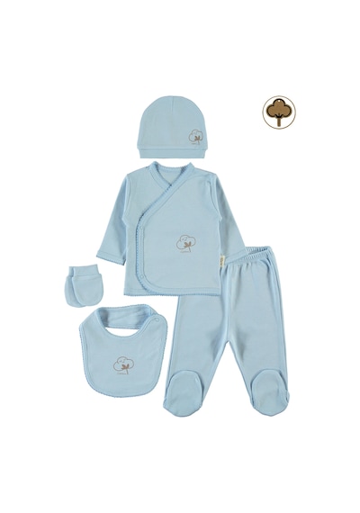 Civil Baby Bebek Organik 5'li Zıbın Takımı 0-1 Ay Mavi 04330r003ss1-1 Mavi