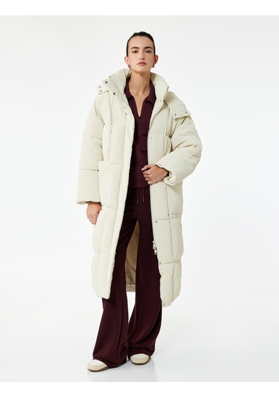 Koton Çıkarılabilir Kapüşonlu Uzun Kollu Fermuarlı Su İtici Oversize Anorak Uzun Şişme Mont Ekru 6wak00152ew Ekru Koton Çıkarılabilir Kapüşonlu Uzun Kollu Fermuarlı Su İtici Oversize Anorak Uzun Şişme Mont Ekru 6wak00152ew Ekru