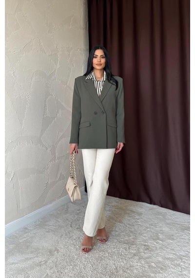 Dogutrend Haki Blazer Ceket