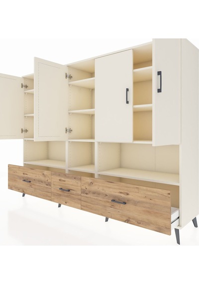 Hyperion Dolap 12 Raflı 3 Çekmeceli 5 Kapaklı 220x44x163 Aytaşı-a Aytaşı-aytaşı/çam Hyperion Dolap 12 Raflı 3 Çekmeceli 5 Kapaklı 220x44x163 Aytaşı-a Aytaşı-aytaşı/çam