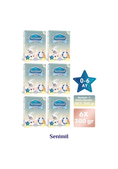 Senimil 1 Mutlu Geceler Bebek Sütü 300 G 6 Adet